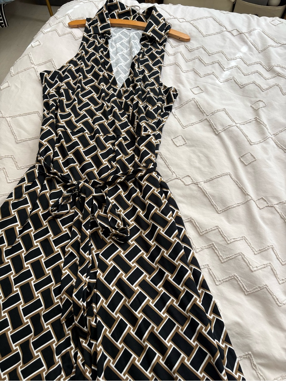 DVF for Target Sleeveless Black and Tan Jumpsuit